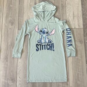 Disney Stitch Kids Hoodie Dress - Mint Green